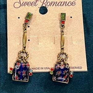 SWEET ROMANCE CANDY GLASS MILLEFIORI EARRINGS